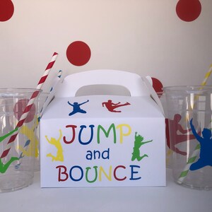 Jump Party Favors, Trampoline Party Favors, Jump Party Supplies, Trampoline Park, Girls jump party favor boxes, Bounce House Party, Jump