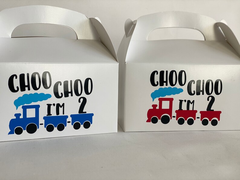 Train Party Favor Boxes Train Party Favors Train Birthday Etsy