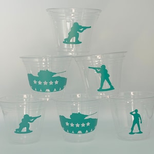 Army Party Snack Cups, Army Birthday Party Snack Cups, Army Baby Shower Snack Cups, Army Party Supplies, Camo Party Cups,Camo Birthday Party