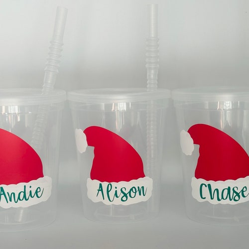 Tasses de fête de Noël, Tasses de fête de Noël réutilisables, Articles de fête de Noël, Tasses de Noël réutilisables, Tasses pour le Père Noël, Fête des rennes
