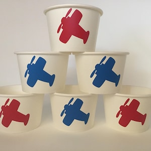 Airplane Party Snack Cup, Pilot Party Cups, Airplane Birthday Party ...