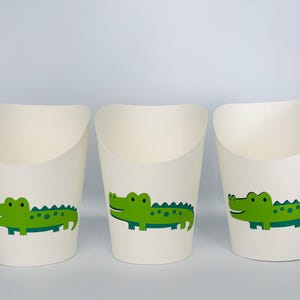 Alligator Party Cups, Alligator Birthday Party, Alligator Baby Shower, Safari party, Alligator Party Favors, Safari Birthday Party, Gator
