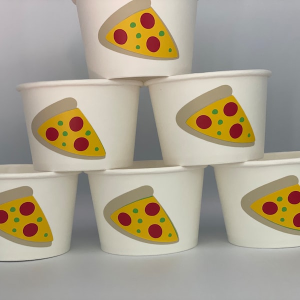 Pizza party Snack Cups, Chef Party Snack Cups, Pizza Birthday Party Snack Cups, Pizza Party Favors, Turtle Party Cups, Pizza party supplies