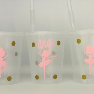 Tutu Cute, Ballerina party cups, Dance party cups, Ballet Party, Ballet Baby Shower, Baby Shower, Party Favors ,Party favors,Reusable