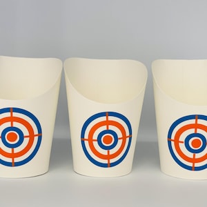 Dart Party Cups, Paintball Birthday Party, Target Shooting party, Paintball party Favors, Splash party, Paint Ball Party Cups,