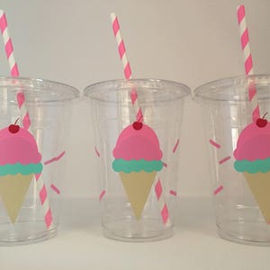 Ice cream party cup, Ice Cream Birthday Party, Ice Cream Party supplies,Summer Party, Ice Cream Baby Shower, Ice Cream  Favors,Disposable