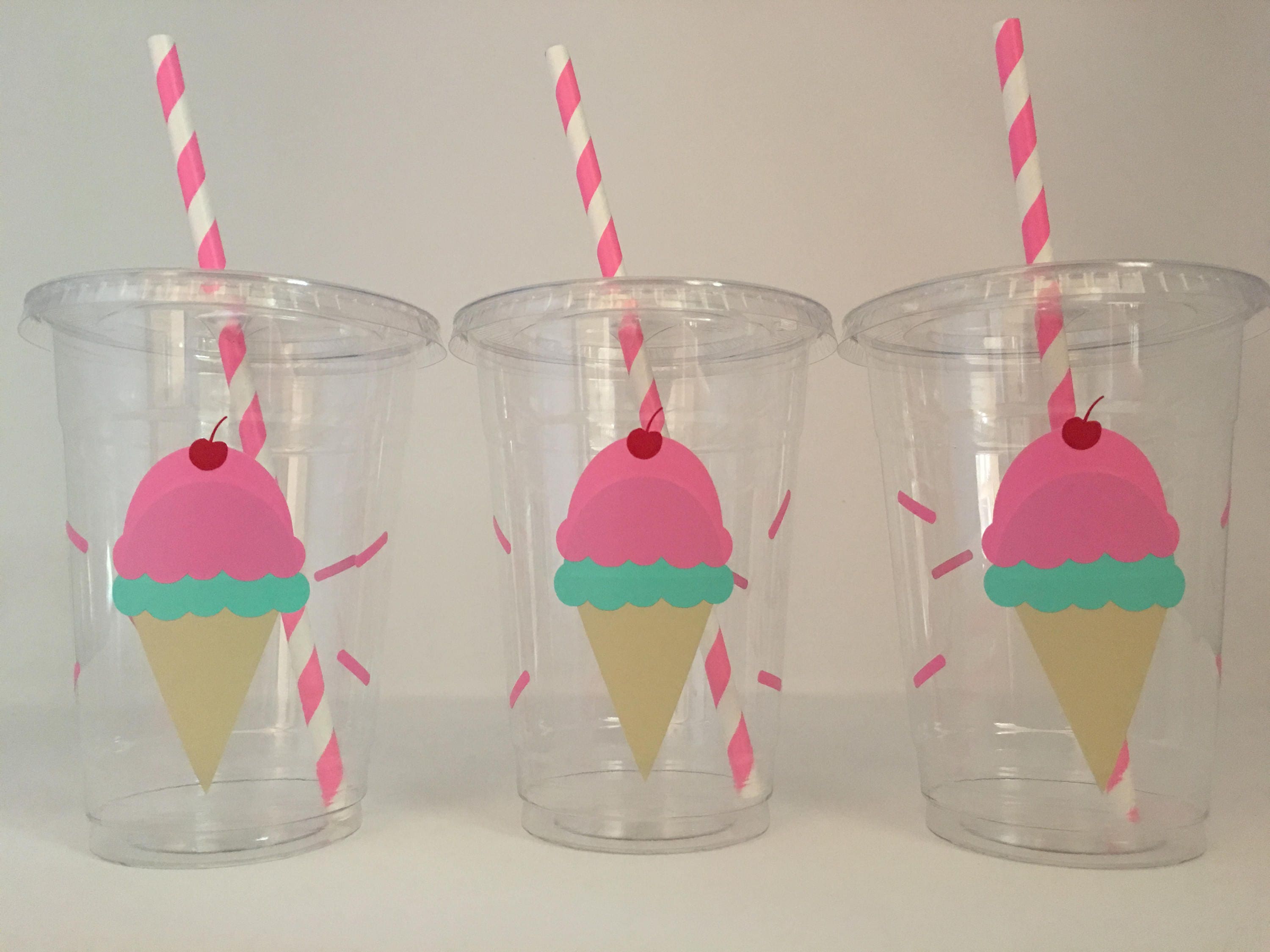 Ice cream party cups Ice Cream Birthday Party Ice Cream Etsy