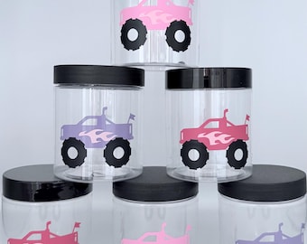 Girls Monster Truck party Favors, Pink Monster Truck Birthday, Monster Truck first birthday, Monster Truck baby shower,Party supplies