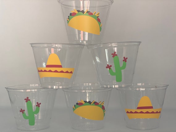 Taco Party Cups, Taco Birthday Party Cups, Cinco De Mayo Party Cups, Taco Party Supplies, Cinco De Mayo Party Supplies, Taco Party Favors