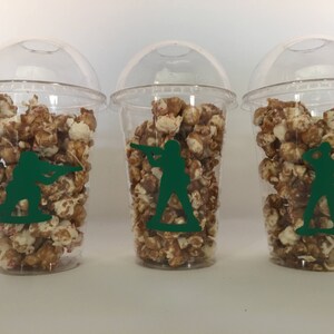 Army Party Popcorn Cups, Army Birthday Popcorn Cups, Army Party Favors,Army Party Supplies, Camo Party Cups, Camo Birthday Party, Army Men