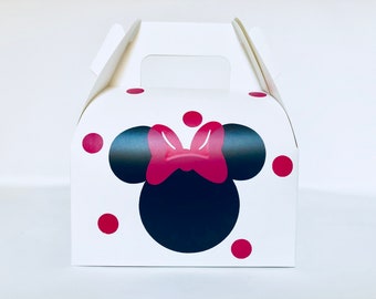 Minnie Party Favor Boxes, Minnie Favor Boxes, Minnie Birthday Party Favors, Minnie Mouse Party Supplies,Minnie gift box, Minnie party supply