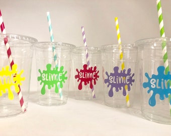 Slime Party Cups, Slime birthday Party Favors, Slime Party Supplies, Slime Birthday Party,Disposable
