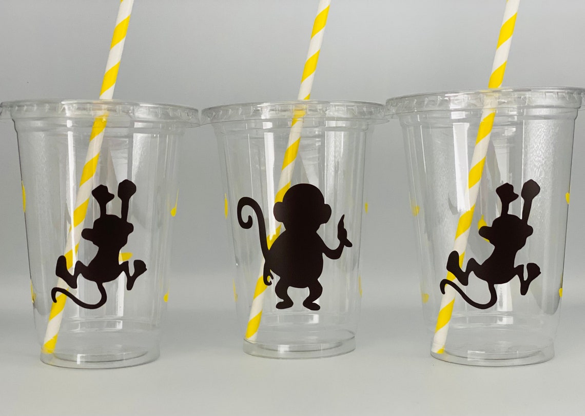 Monkey Party Cups, Monkey Birthday Party Cups, Monkey Baby Shower Cups ...