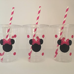 Minnie Mouse Party Cups, Minnie Mouse Birthday Cups, Minnie Mouse Baby Shower, Gobelets jetables, Minnie Mouse Party Favors, Minnie Party Supply image 7