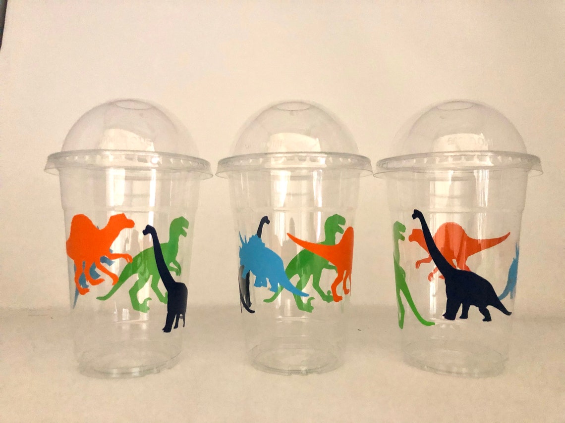 Dinosaur Party Cups Dinosaur Birthday Party Cups Dinosaur Etsy