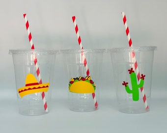 Taco Party cups, Taco Birthday Party, Fiesta, First Fiesta, Baby Shower, Cactus Party, Taco baby shower, Cinco De Mayo, Uno, Disposable