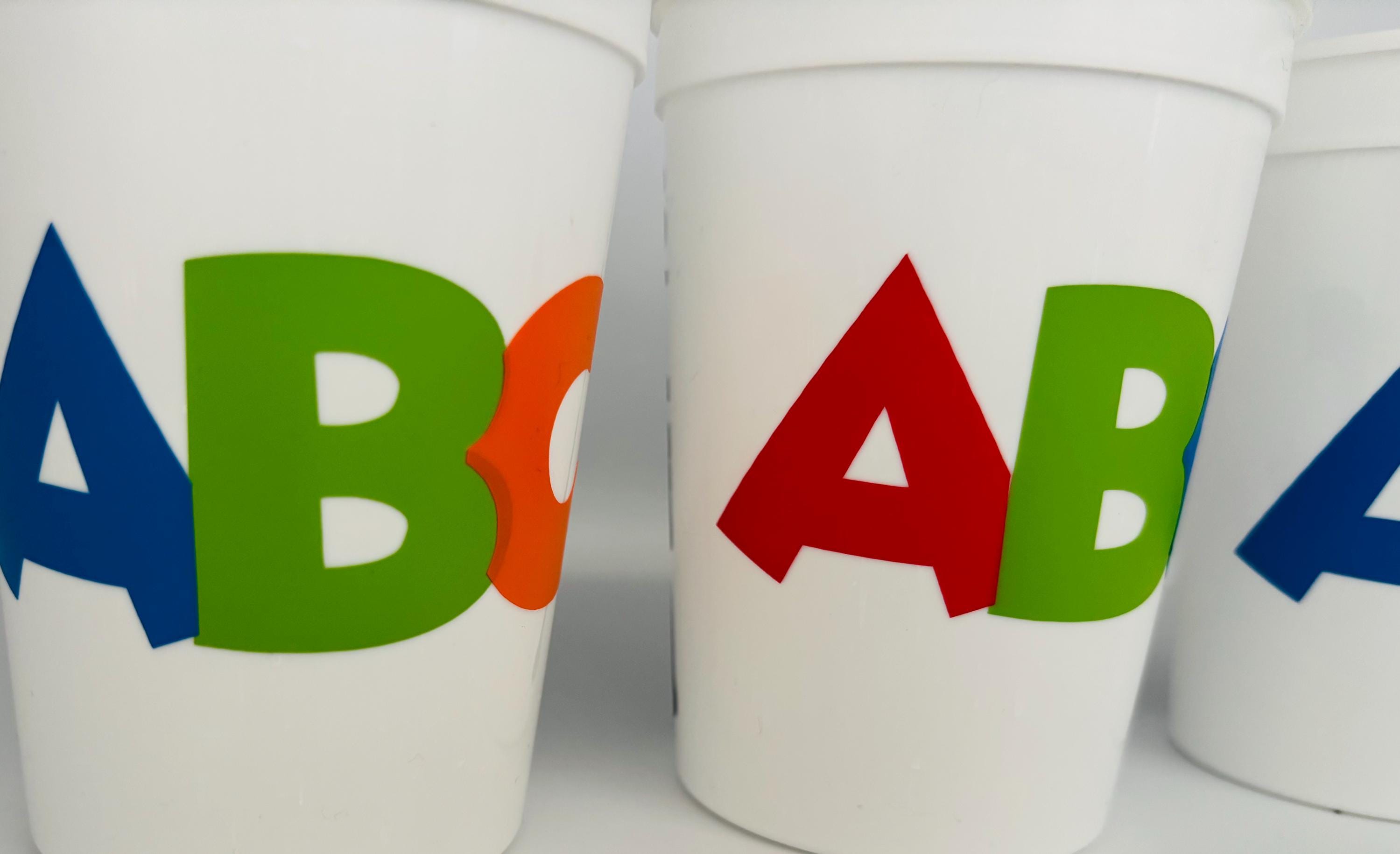 Alphabet Birthday Party Cups, Alphabet Theme Birthday Party, ABC ...
