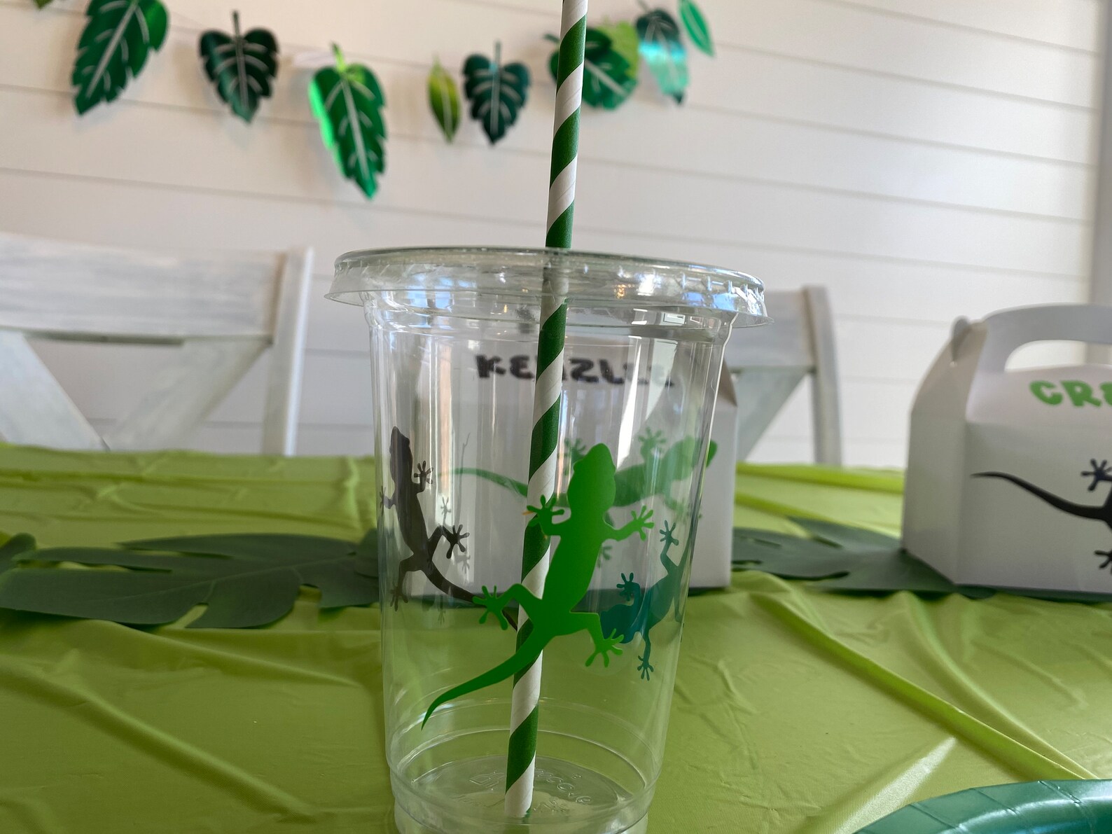 Lizard Party Cups Reptile Birthday Party Cups Snack Party Etsy