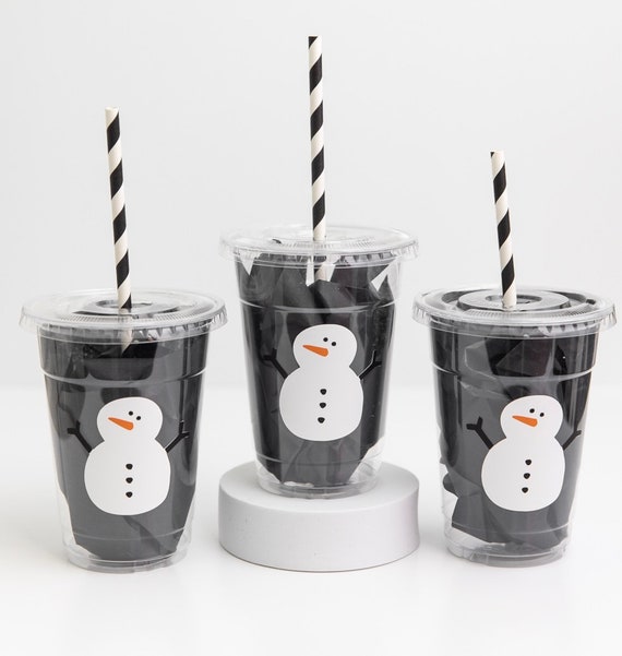 Snowman Party Cups, Snowman Birthday Party Cups, Winter Party