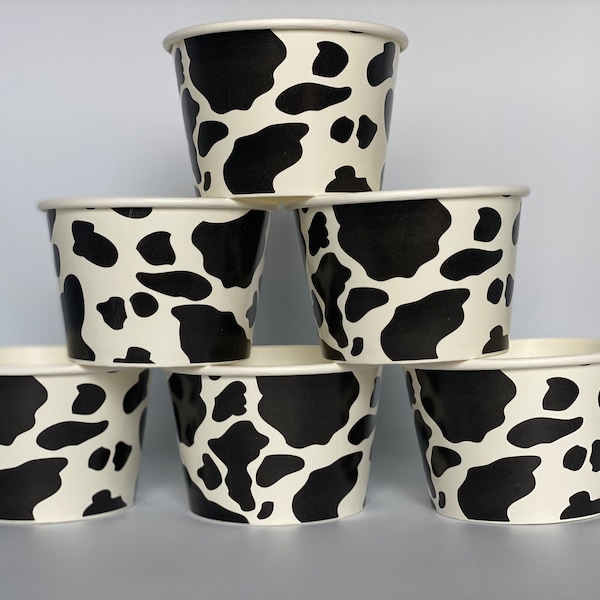 Cow Party Snack Cups, Cow Birthday Party Snack Cups, Farm Party Snack cups, Farm Birthday Party, Cow Party Favors