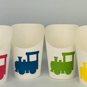 Train Party Cups, Train Birthday party, Train baby shower cups, Train Party Favors, Vintage Train Party, Choo choo Party, Train Party supply