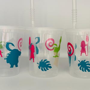 Moana Party favors, Moana Birthday Party cups, Maui Party, Maui Birthday Party, Moana Party Favors, Moana Party Supplies, reusable