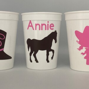Cowgirl Party Cups, Cowgirl Birthday Party Cups, Western Party Cups, Horse Party Cups, Cowboy Party Cups, Cowgirl baby shower, Cowgirl Favor