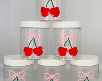Cherry Party Favors, Cherry Birthday Containers, Cherry Baby shower, Cherry Party Favors, Fruit Party cups, Baby shower, Cherry on top