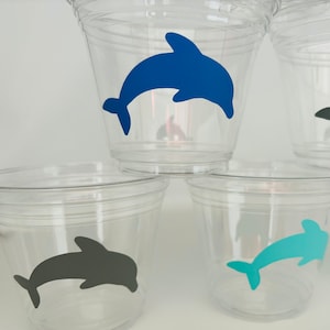 Dolphin Party Cups, Dolphin Birthday Party Cups, Dolphin Party Supplies