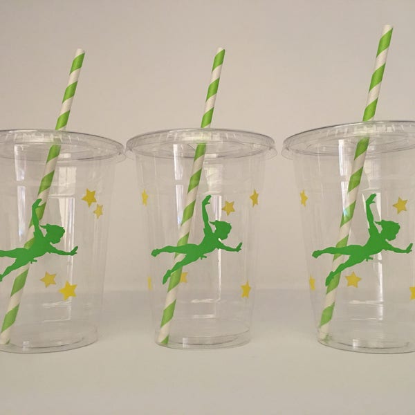 Peter Pan Party cups, Peter pan Birthday party cups, Peter Pan Party Favors,Peter Pan Party Supplies,Pirate Party Cups,Disposable