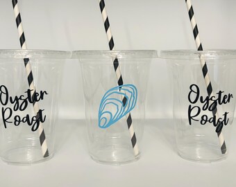 Oyster Roast Party, Shuck Yeah, Oyster Roast and Toast Party Cups, Sip and Shuck Party, Party supplies, Party Cups, Disposable