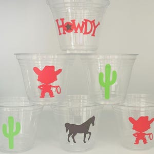 Cowboy Party Cups, Western Birthday, Horse Party. Cowboy Party Supplies, Boots, Party Favors, 1st Birthday,My First Rodeo, Disposable