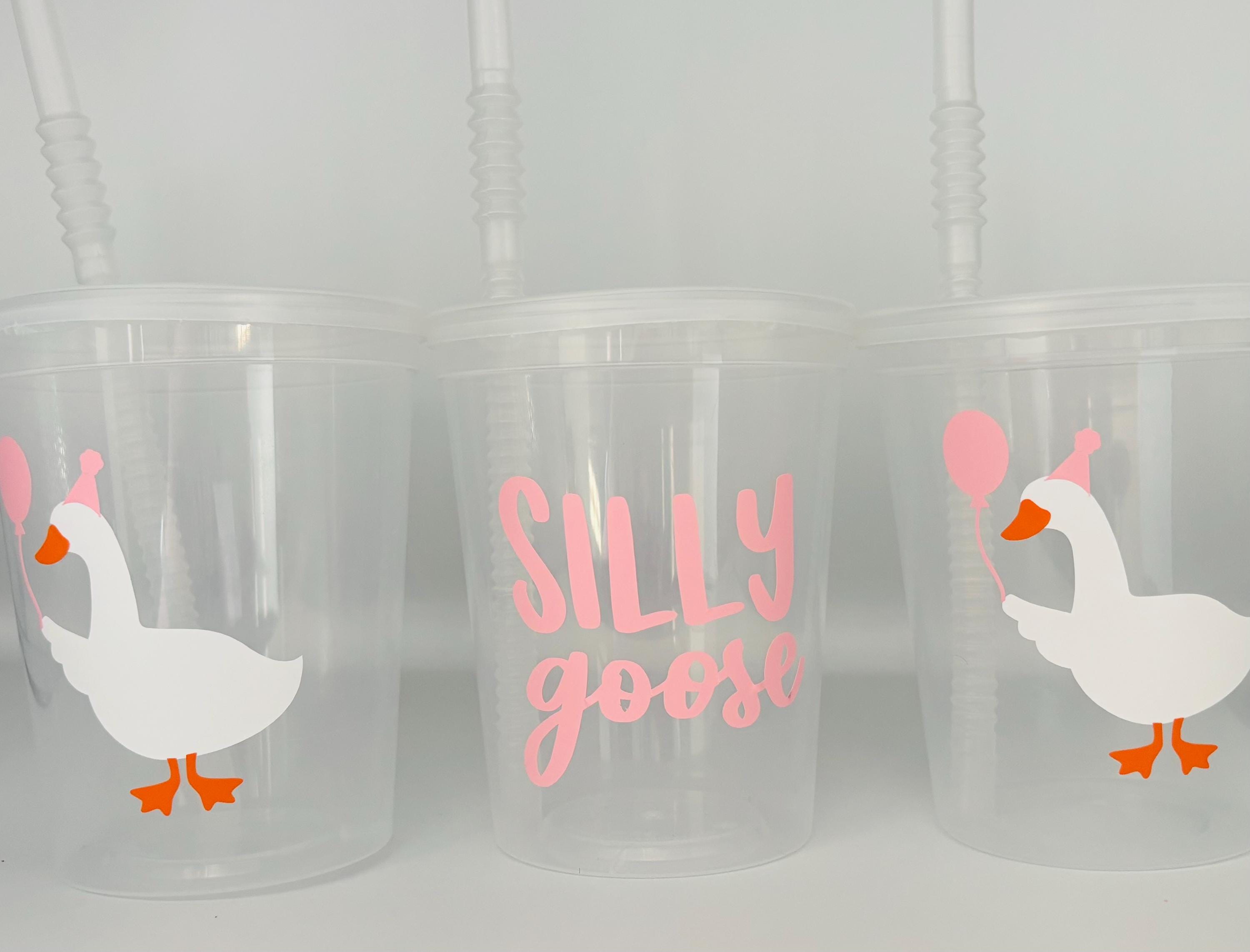 Silly Goose Party Cups, Silly Goose Baby shower, One Silly Goose Party, A new silly goose, Vintage Goose, Reusable