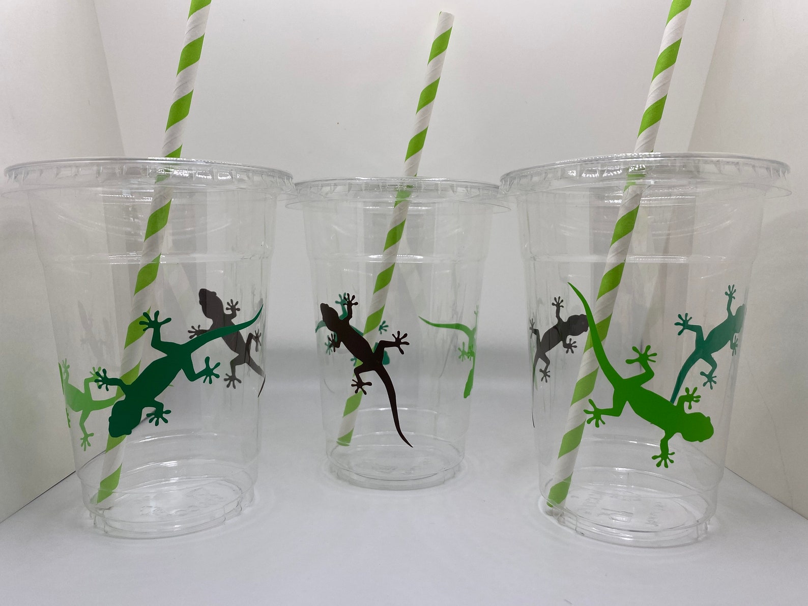 Lizard Party Cups Reptile Birthday Party Cups Snack Party Etsy