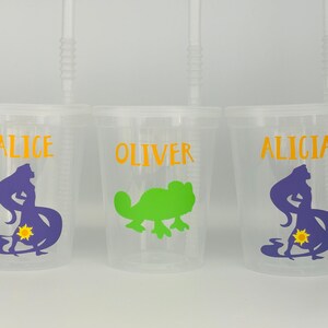 Tangled party cups, Rapunzel Party Cups, Tangled Birthday Party, Rapunzel Party cups, Tangled Party Favor,Tangled Party Supplies, Reusable
