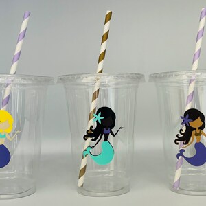 Mermaid Party Cups, Mermaid Birthday Party, Mermaid Baby shower, Ocean favors, Mermaid Party Supplies, Mermaid party favors, Disposable