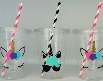 Unicorn Eyelash Party Cups, Eyelash Unicorn Party Cups, Unicorn Eyelash Birthday Party Cups, Unicorn Baby Shower, Unicorn favors, Eyelash