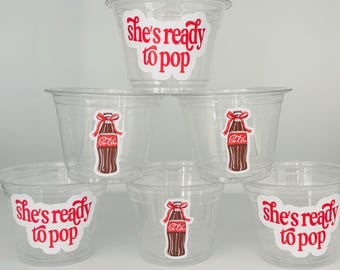She's ready to pop Baby Shower, Ready to Pop, Dirty Soda Bar, Soda Pop Baby Shower, Vintage Soda Pop, Disposable