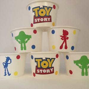 Toy Story Party Snack Cups, Toy Story Birthday Party, Woody Party, Jessie Party, Toy Story Party Supplies, Toy Story party favors image 2