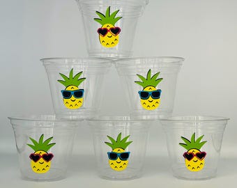 Pineapple Party Favor Snack Cups, Pineapple Birthday Party Cups, Pineapple Party cups, Pineapple Baby shower, Pineapple Party Favors