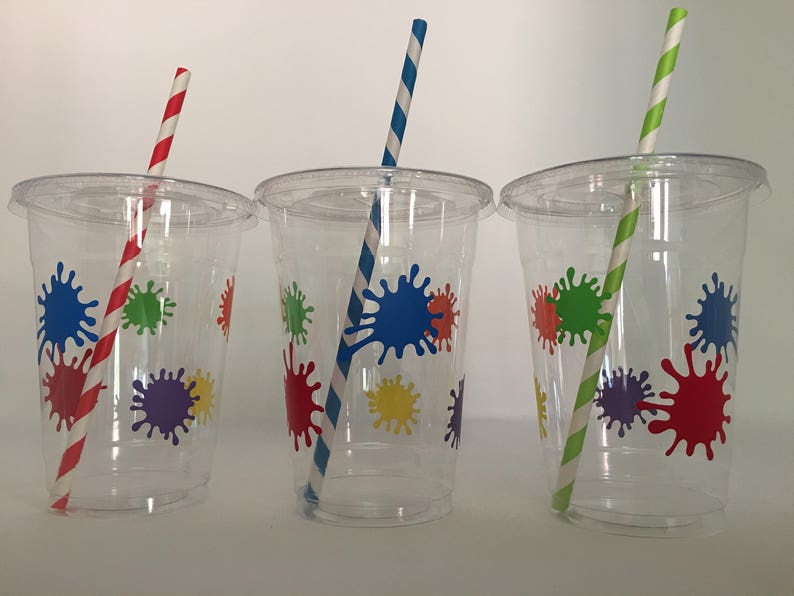 Art Party Cups Painting Party Cups Paint Inspired Party Etsy