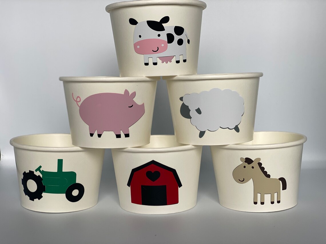 Farm Party Snack Cups, Farm Birthday Party, Farmers Party, Horse Party ...