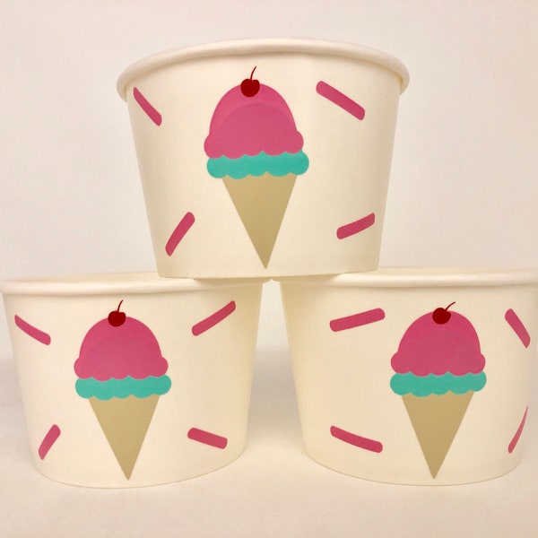Paper Ice Cream Cups Etsy