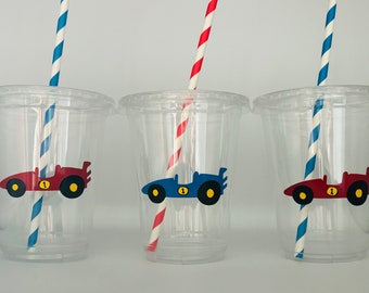 Race Car Party Cups, Fast one, Racing Party,Race Car Birthday Party,Racing Birthday,Race Car Baby Shower,Race Car party favors, Party supply