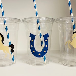 Horse Party Cups, Horse Birthday cups, Cowboy Party cups, Horse Baby Shower, Cowboy Baby Shower, Horse Party Favors, Horse Party Supplies