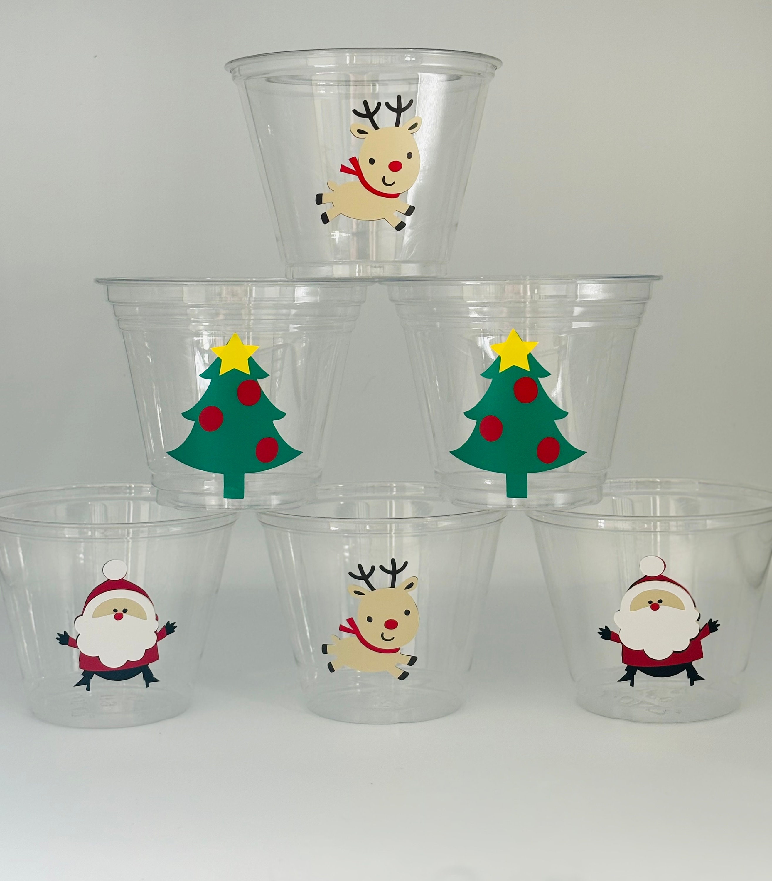 Christmas Party Cups, Santa Party Cups, Christmas Birthday Party Cups,  Reindeer Party Cups, Christmas Eve Dinner, Breakfast With Santa -   Israel