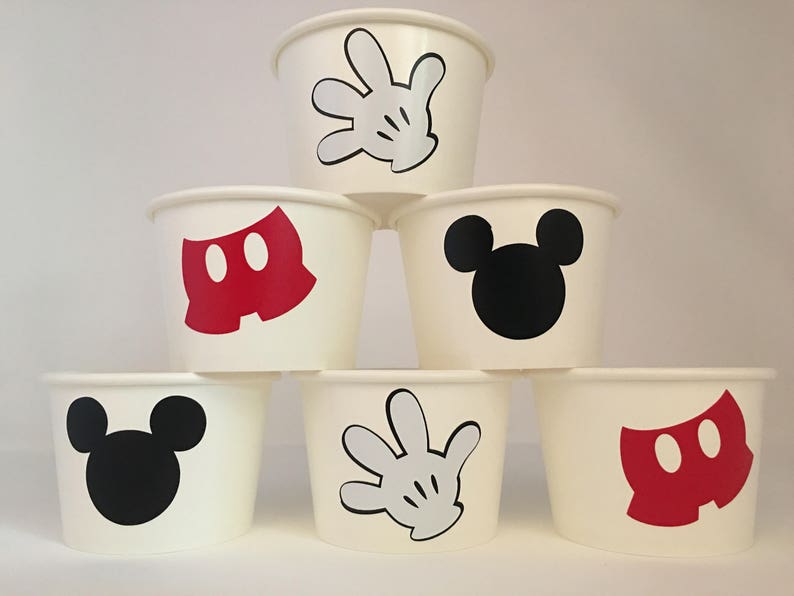 Mickey Mouse Party Cups Mickey Mouse Birthday Party Mickey Etsy