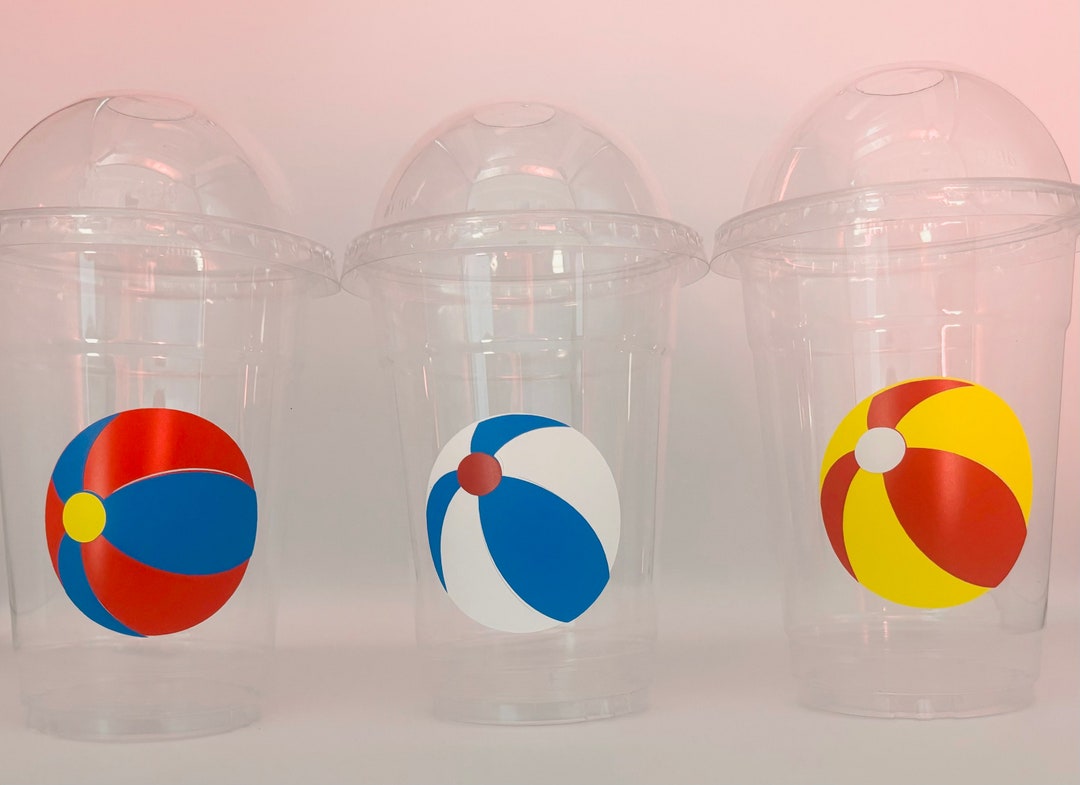 Beach Ball Party Cups, Beach Ball Birthday, Beach Ball Baby Shower