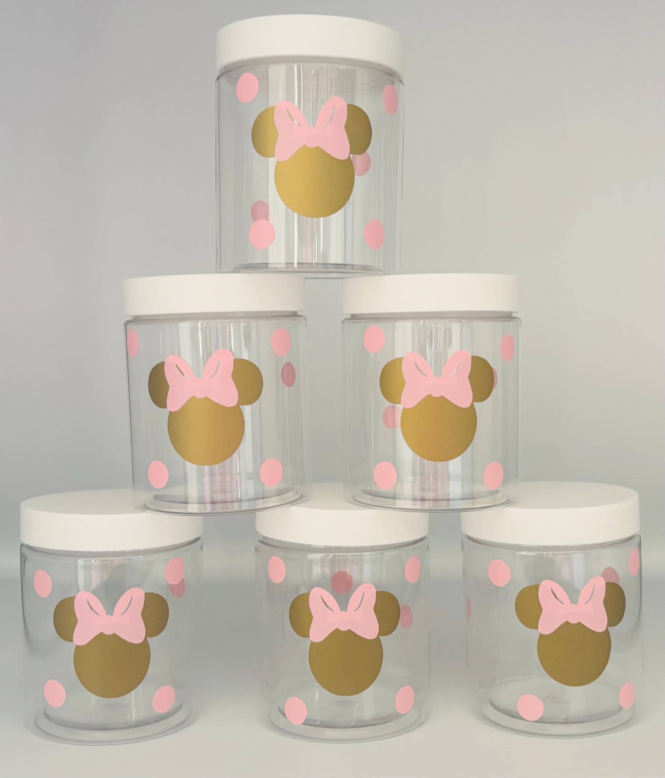 Pink and Gold Minnie Party Favor, Minnie Favor Containers, Minnie Birthday Party Favors,Minnie Mouse Party Supplies,Minnie Party Favors
