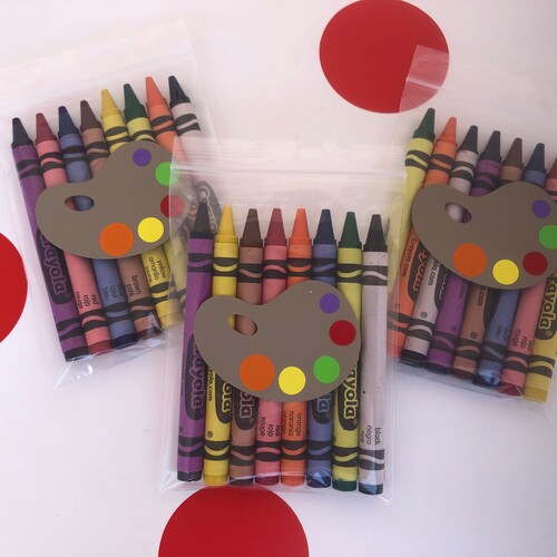 Paint Party Favors Paint Birthday Party Crayons Art Party Etsy